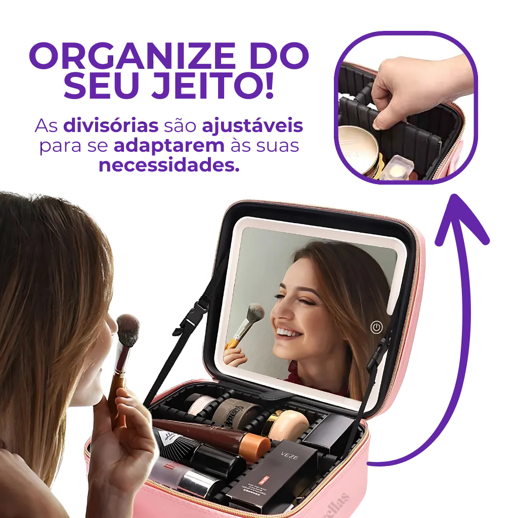 Complete Makeup Case - With Mirror and Lighting!