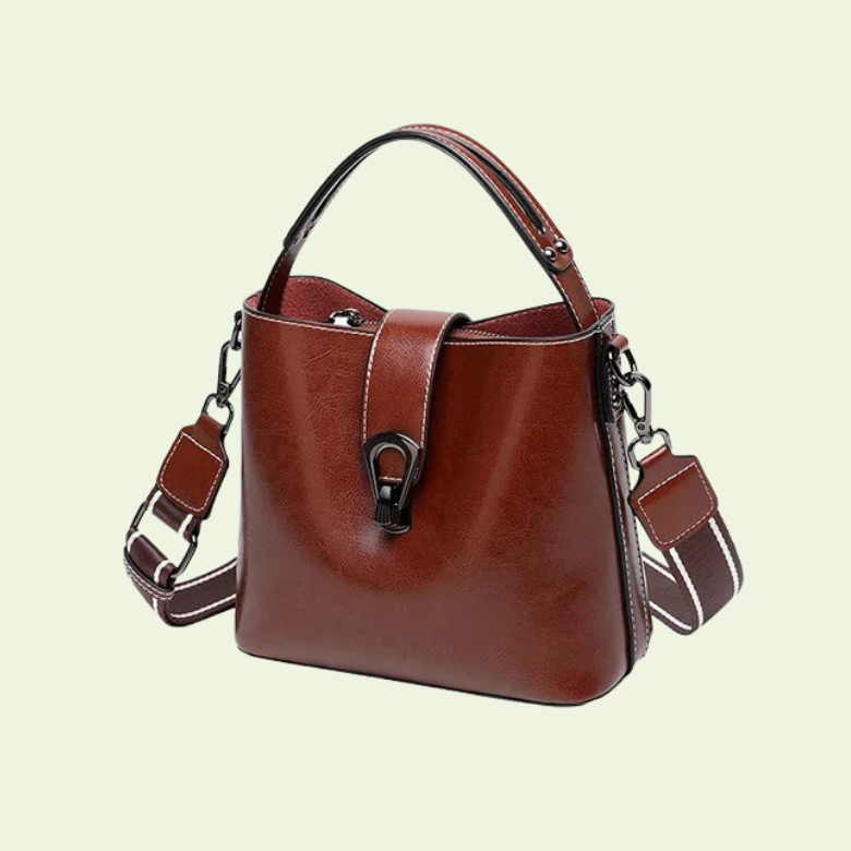 Women's Bucket Bag in Genuine Leather