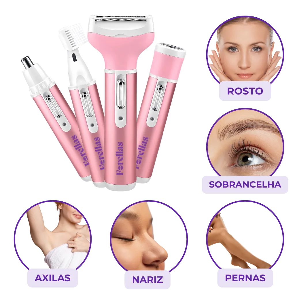 4-in-1 Epilator - Fast, Safe and Waterproof!