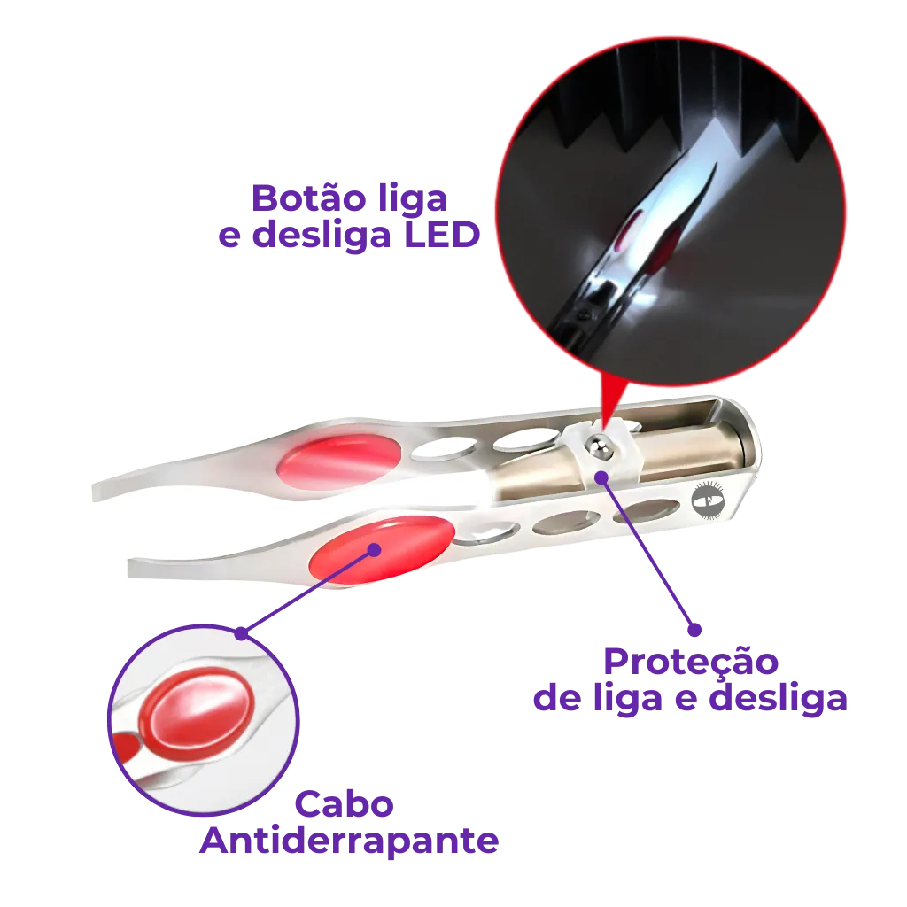 Tweezers with LED Light - Eyebrows Aligned with Ease!
