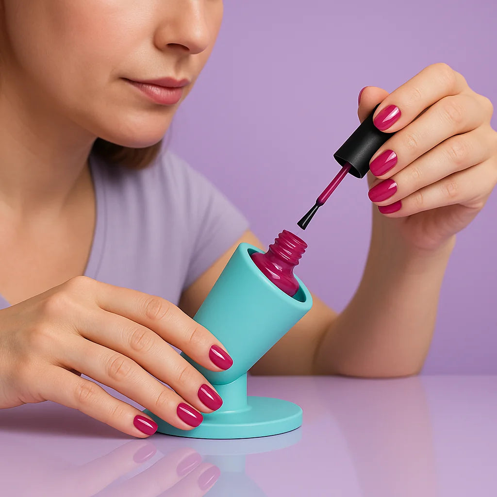 Portable Nail Polish Holder - Fix and Paint Without Spilling Anything!