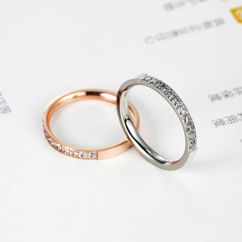 Women's Crystal Ring with 18K Gold Plating