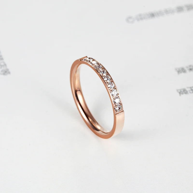Women's Crystal Ring with 18K Gold Plating