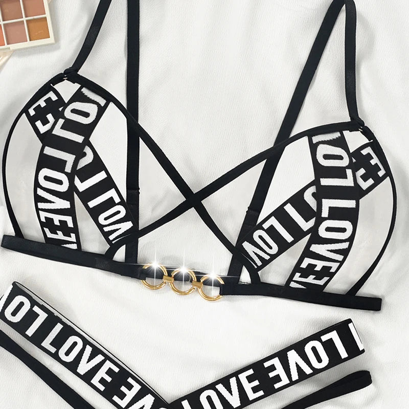 Sexy Lingerie Set - Love letter