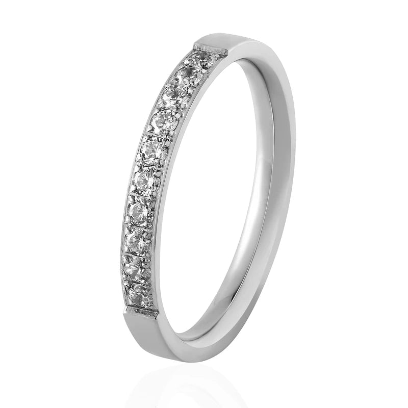 Women's Crystal Ring with 18K Gold Plating
