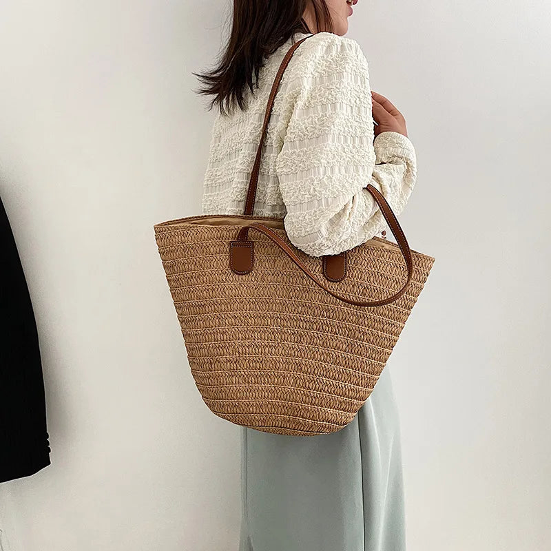Large Women's Straw Bag