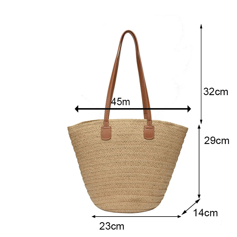Large Women's Straw Bag