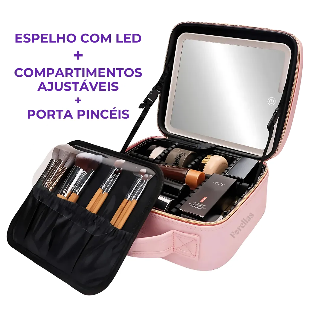 Complete Makeup Case - With Mirror and Lighting!