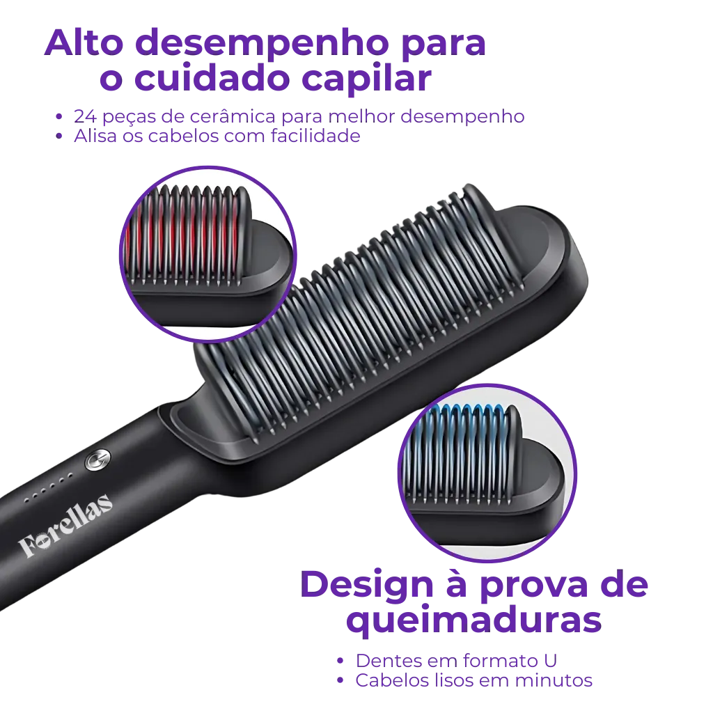 Straightening Brush - Straight and Aligned Hair in Seconds!