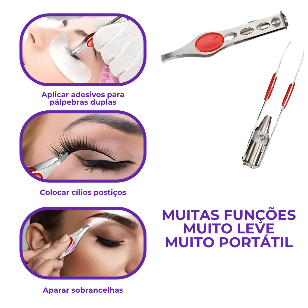 Tweezers with LED Light - Eyebrows Aligned with Ease!