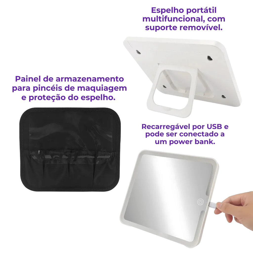 Complete Makeup Case - With Mirror and Lighting!