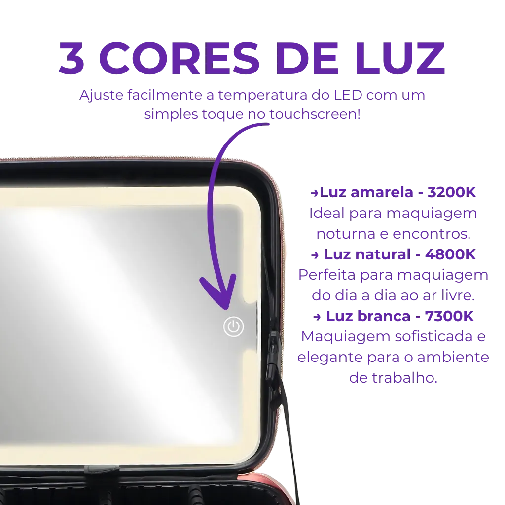 Complete Makeup Case - With Mirror and Lighting!