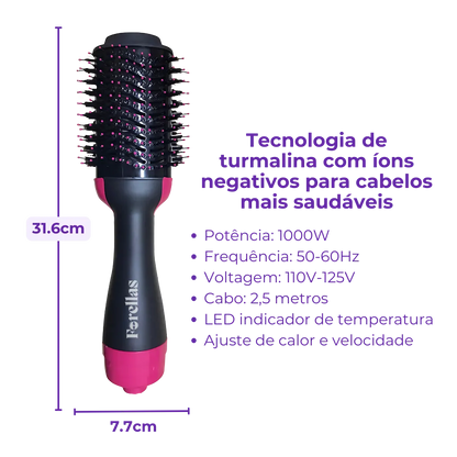 Straightening and Drying Brush – Straightened Curls in Seconds! 