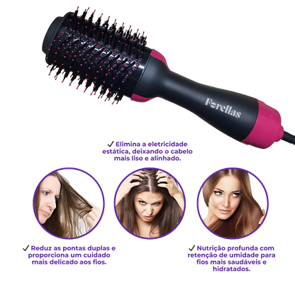 Straightening and Drying Brush – Straightened Curls in Seconds! 