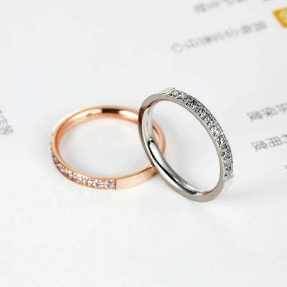 Women's Crystal Ring with 18K Gold Plating