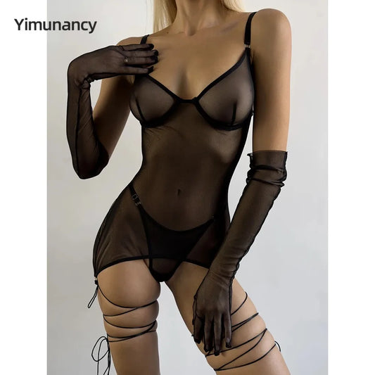 Yimunancy Transparent Lingerie Set