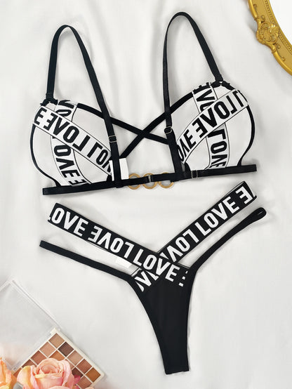 Sexy Lingerie Set - Love letter