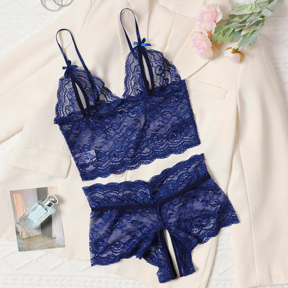 Transparent Blue Lingerie Set