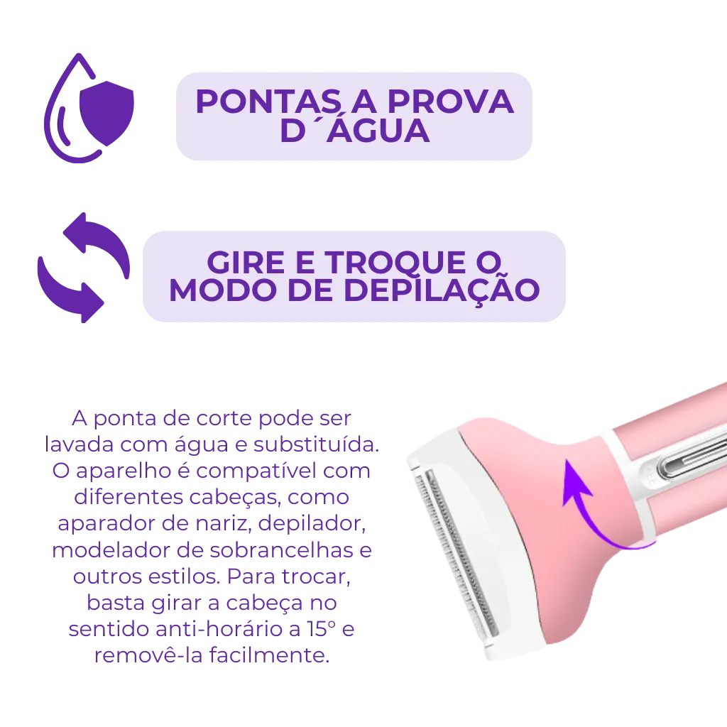 4-in-1 Epilator - Fast, Safe and Waterproof! 